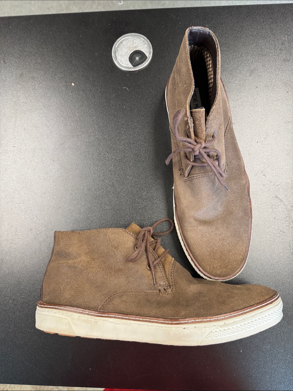 Steve Madden Brown Suede Chukka Boots with Cream Sole